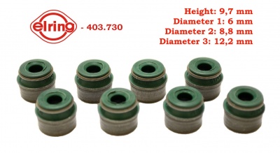Elring Valve Stem Seals Set Of 32 - 6mm For BMW Mercedes Maserati Ferrari V8